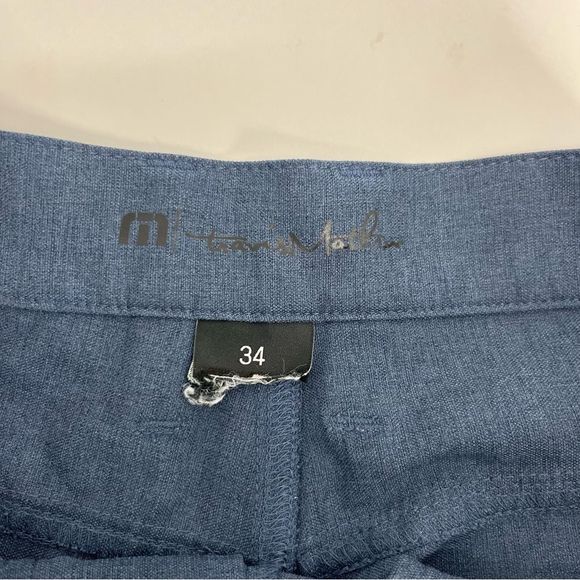 Travis Mathew Pants Mens 34x30 Blue Straight Leg Chino Golf Stretch Performance - Picture 6 of 8
